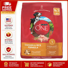 Purina One Dry Dog Food for Adult Dogs High Protein, Real Chicken Rice, 16.5 l