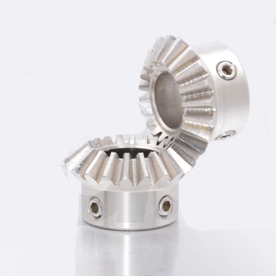 Juego de engranajes cónicos mod 1/1.5/2.5/3 acero inoxidable 1:1 emparejamiento 15/20/25/30 dientes Foto 3 de 4