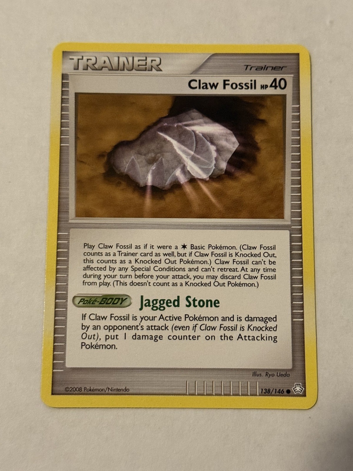 2008 Pokemon TCG Legends Awakened Claw Fossil Common 138/146 LP