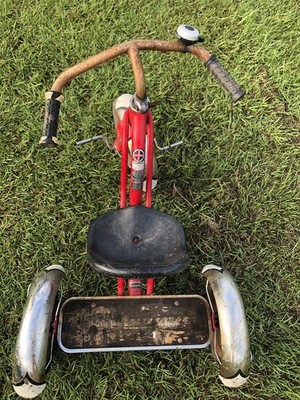Schwinn Roadster Tricycle Red, Chrome Fenders, Child's 3 Wheel