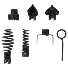 7pcs outil de dragage de tuyaux Drain Cleaner Cutter Head Outil de nettoyage