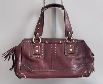 Y2K COACH Hamptons Andrea Satchel Brown Leather Bag 10555 - No Hang Tag