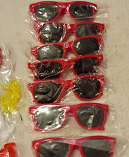 Red Plastic Sunglasses Lot for Party Favors, Party Bag Fillers, 7pc