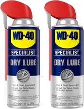 WD 40 Specialist Dry Lube PTFE Spray Twin Pack 10 OZ Non-Greasy Lubricant