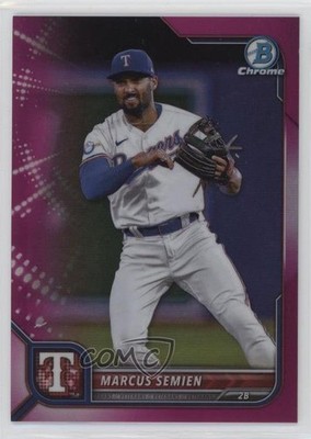 2022 Bowman Chrome Fuchsia Refractor 63/299 Marcus Semien #32 14ez