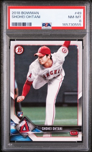 2018 Bowman Shohei Ohtani Rookie #49 PSA 8