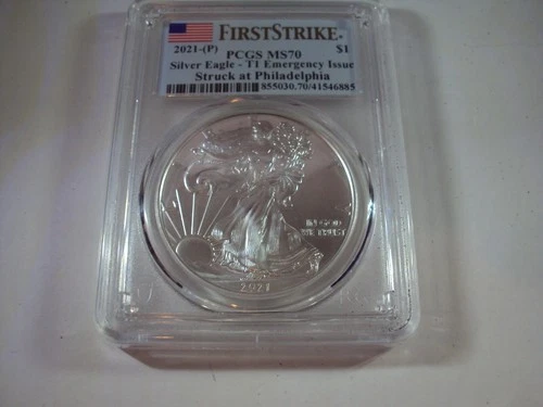 2021 P silver eagle first strike PCGS MS 70 type 1 emergency issue
