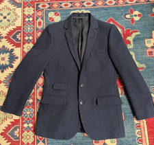J Crew Ludlow x Moon Tweed Navy Blue Blazer Sports Coat Mens 38R 