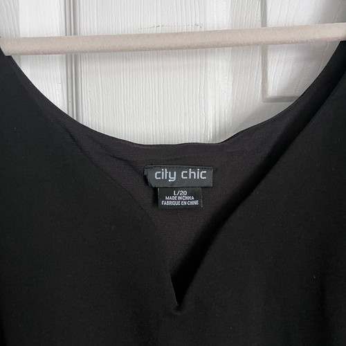 City Chic Sweetheart Fit and Flare Black Dress Size 20 NWOT Ponte Knit Stretch - Picture 5 of 7