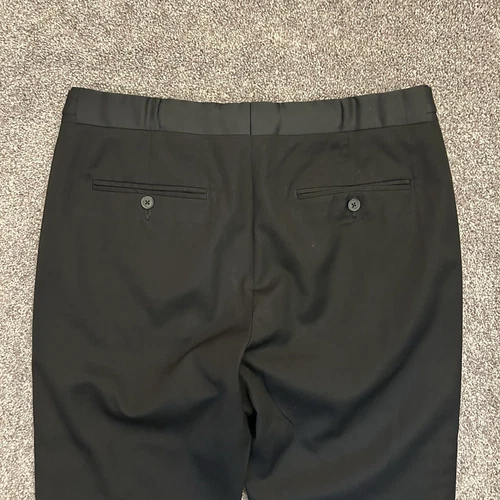 H&M Men's Slim Fit Side Stripes Chino Dress Black Pants Adjustable Size 36 R - Picture 11 of 17