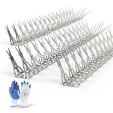 OFFO Bird Spikes for Outside, 304 Stainless Steel, 5 Pcs 5 Ft, Sliver