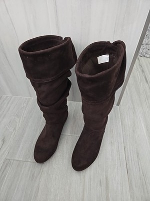 Zigisoho Women's Brown Suede Boots Size 7.5 Medium