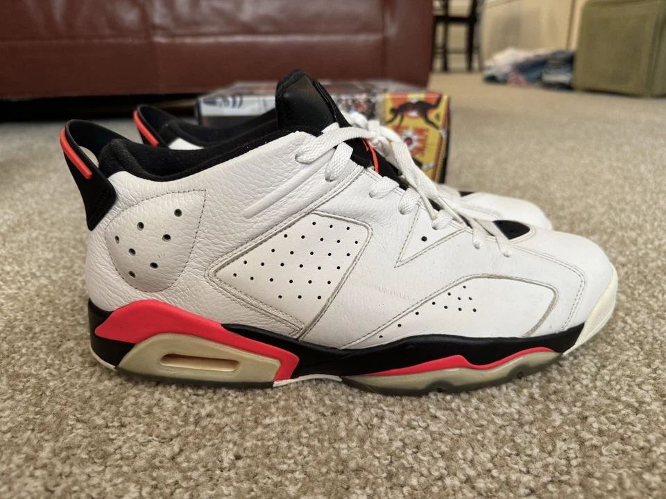 Nike Air Jordan VI 6 Retro Bajo Blanco Infrarrojo 23 Negro Rojo 2015-11 Foto 3 de 4