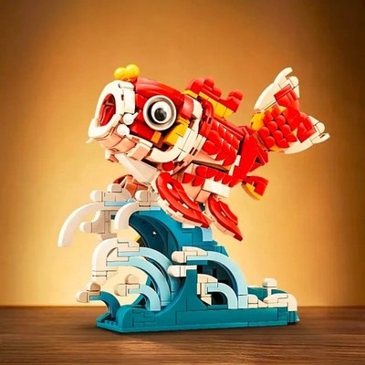 Viel Glück Fische Aquarium Meereslebewesen Mini Gebäude MOC Bau Spielzeug Block