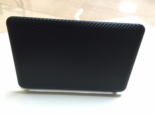 Black Carbon Fiber Laptop Skin Notebook Decal Vinyl Sticker Lid For up to 15" PC - Picture 4 of 5