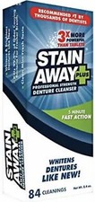 STAIN-AWAY PLUS DENTURE CLEANSER 8.4 OZ