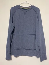 Smartwool Men Size L Blue Active Reset Crewneck Sweatshirt Pullover Top
