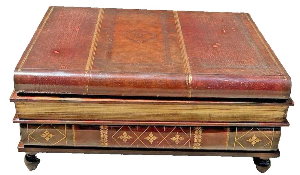 Кожаный антикварный книжный журнальный столик Maitland-Smith — ручной работы — Regency - Изображение 3 из 4