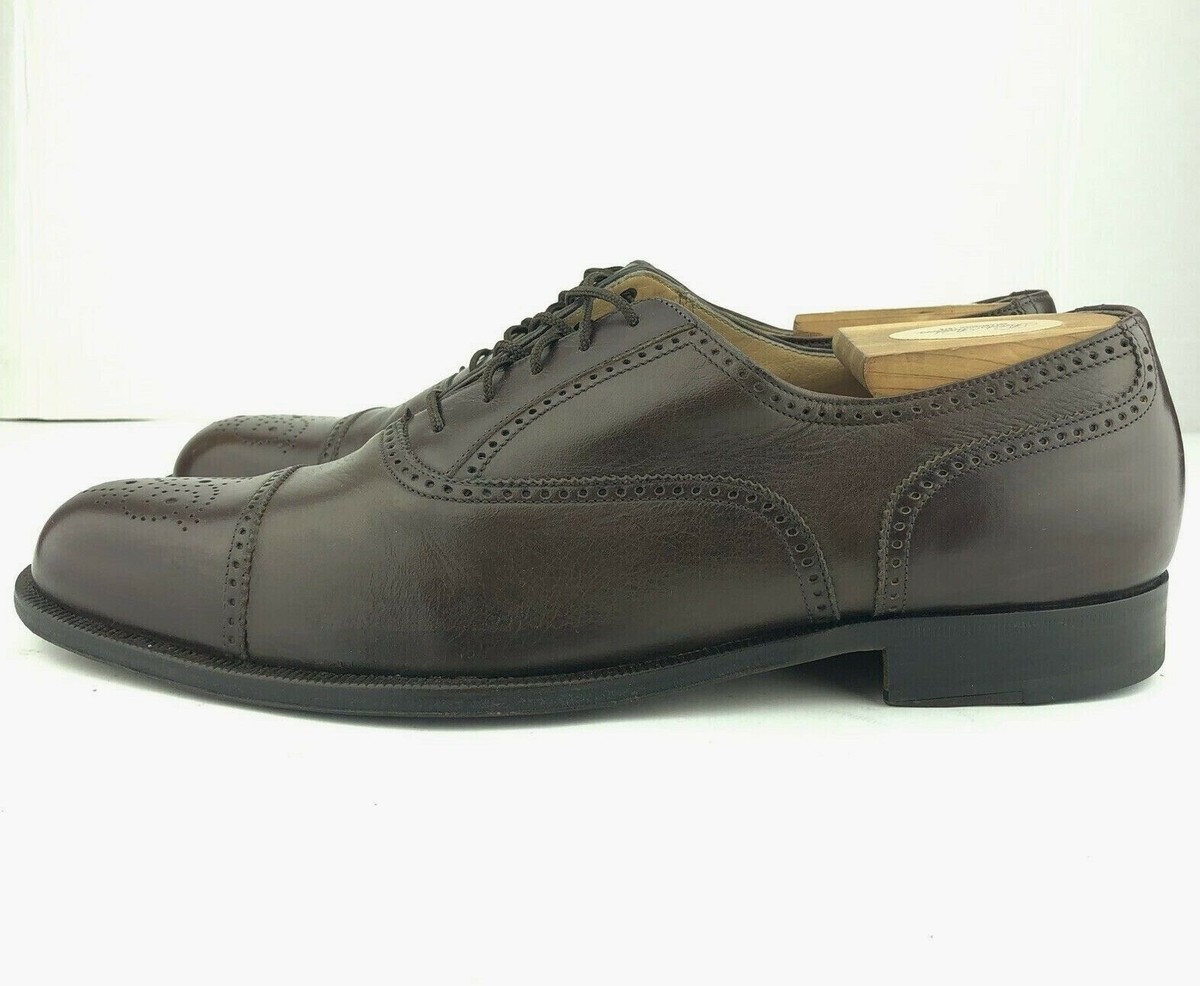 Bruno Magli Charles Brown Leather Cap Toe Oxfords Shoes Made  display picture 2