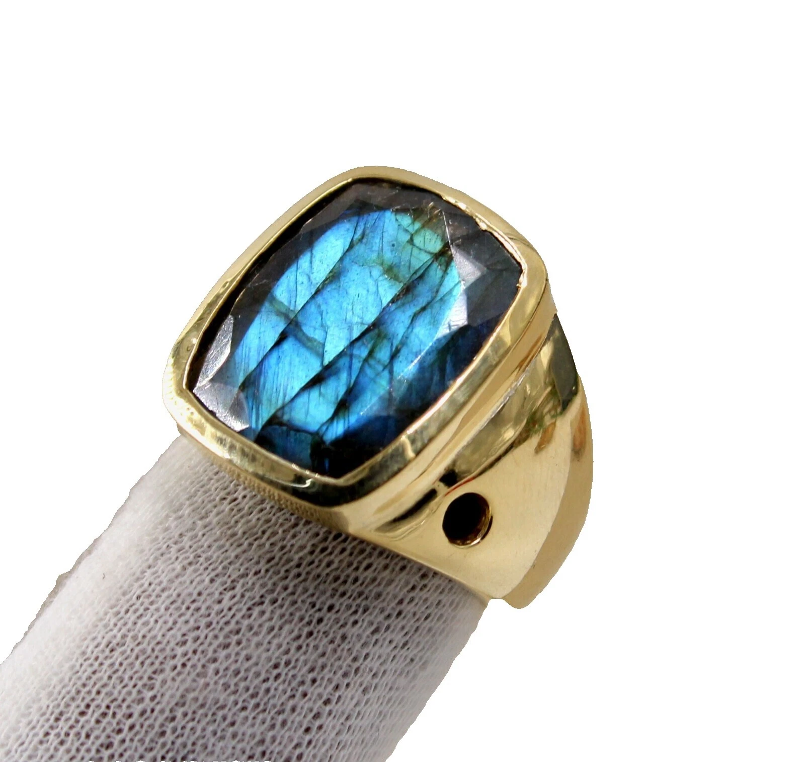 Piedra Labradorita 6 Anillos Del Anillo Para Hombres