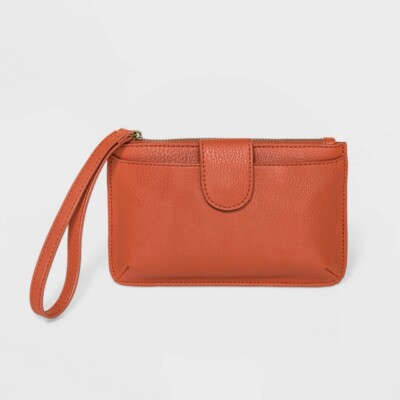Zip Closure Wristlet Wallet ID Handbag - Universal Thread, Red