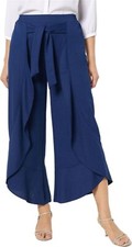 Truth Style Flounced Stretch Woven Pants Navy S NWOT 365