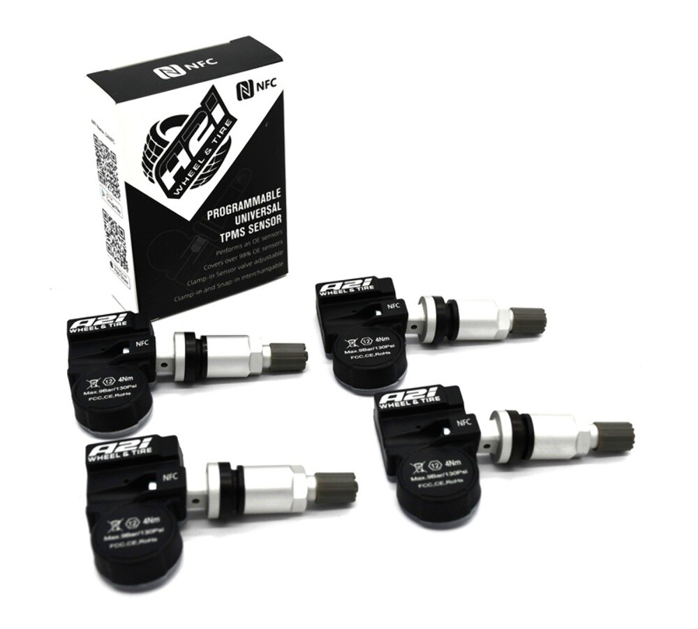 Set 4 TPMS Tire Pressure Sensors 433Mhz Metal fits 15-20 BMW i8