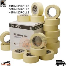 INDASA MTE MASKING TAPE ROLL 24/36/48mm INDOOR OUTDOOR DIY PAINTING DECORATING