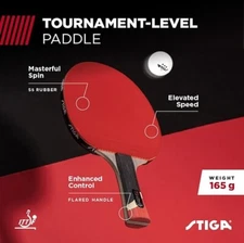 STIGA Pro Carbon Performance-Level Table Tennis Racket with Carbon Technology