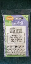 Hero Arts - Clear Stamp Set - Happy Birthday Cake Borders - Pkg Size 9x6 - NEW
