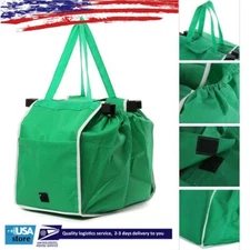 US Strong Reusable Supermarket Shopping Trolley Bags Grocery Grab Foldable Bags