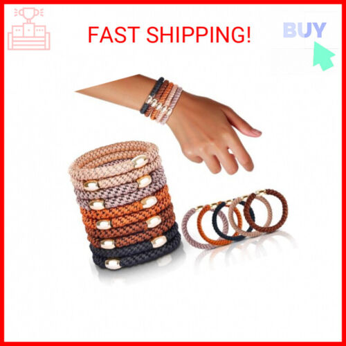 Hair Ties No Damage - 10PCS Ponytail Holders - Elastic Hair Ties for Thick Hair