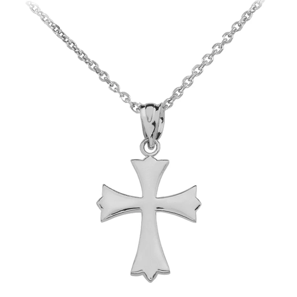 White gold religious necklaces discount