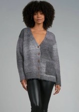 NEW WITH TAGS Elan Grey Ombr  Cardigan