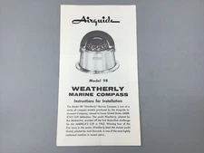 Vtg WEATHERLY Marine Compass AIRGUIDE Model 98 instruction booklet
