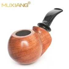 MUXIANG Blowfish Pipe Rosewood Smoking Pipe Handmade Bent Curved Tobacco Pipe