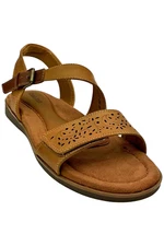 Cobb Hill Leather Two-Piece Buckle Sandal Amber