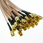 5Pcs RG316 SMA male to SMA male plug crimp connector Lot RF Coax Coaxial Cable
