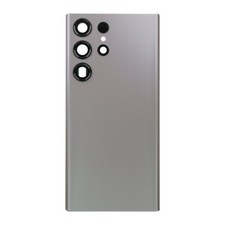 Back Glass with Camera Lenses for Samsung Galaxy S23 Ultra Gray Aftermarket
