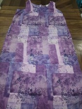 Purple Pattern Lightweight Sleeveless Dress Mumu Sz 24W Womens