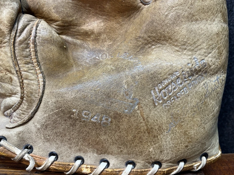 Vtg 1940s Sibby Sisti Model 1948 Baseball Glove Buckel Back Split Finger Mitt - Image 3 of 4
