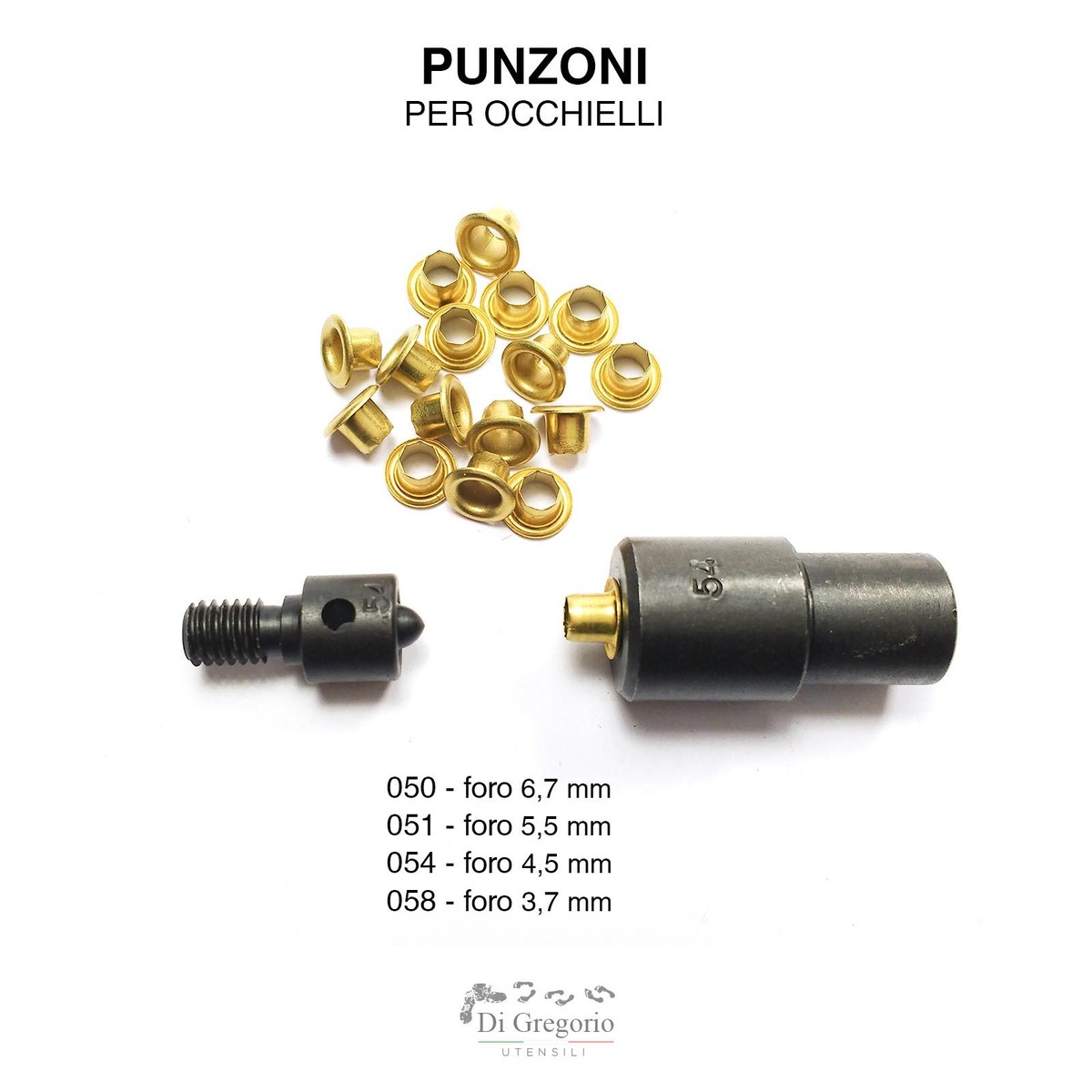 Punzone Per Occhielli   Kit 2 Parti   Mod. 050 051 054 058   Matrice Ricambio - Foto 6