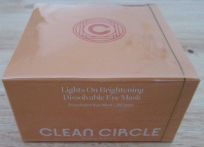 Clean Circle Lights On Brightening Dissolvable Eye Masks - 30 Pairs NIB