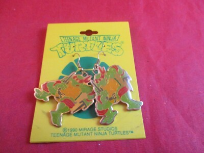 Teenage Mutant Ninja Turtles Raphael 1990 Retro Earrings w/Backing! TMNT Mirage