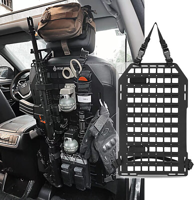 MOLLE Panel Tactical Rigid Car Truck Seat Back Gun Shooting Storage  Organizer