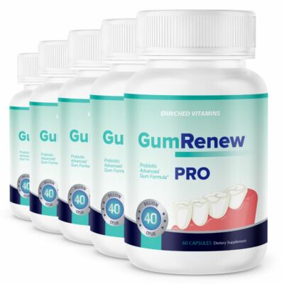 GumRenew PRO Advanced Gum Health Formula 300 Capsules Gum Renew 5 Bottles