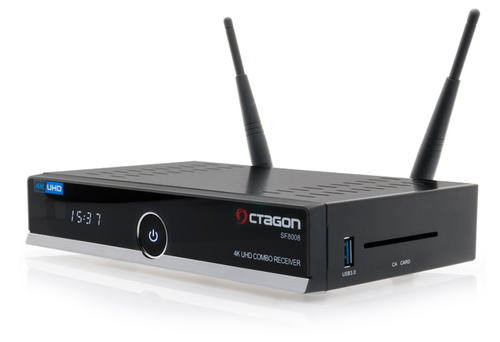 Combo receptor Octagon SF8008 4K UHD E2 Linux 2160p, Wifi doble, DVB-S2X y T2C - Imagen 3 de 4