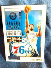 JOEL EMBIID 76ERS 2018-19 PANINI CONTENDERS SEASON TICKET #25 mvp HOF