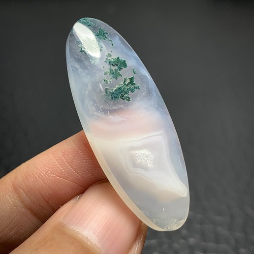 Scenic Moss Agate Cabochon 41x15x6.5mm High Quality 33 ct - Picture 5 of 6