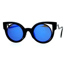 Womens Round Cateye Sunglasses Super Retro Stylish Eyewear UV400